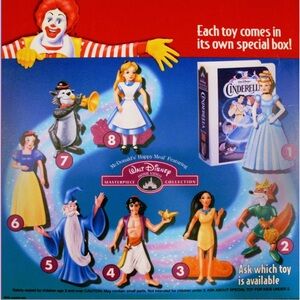 Vintage McDonald’s Walt Disney VHS Masterpiece Collection Figurine Set
